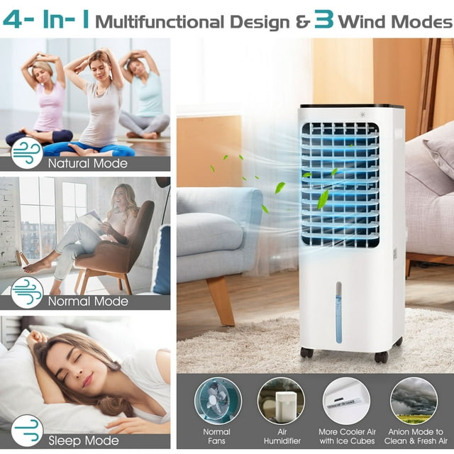 Portable Evaporative Air Cooler with 4 Ice Boxes