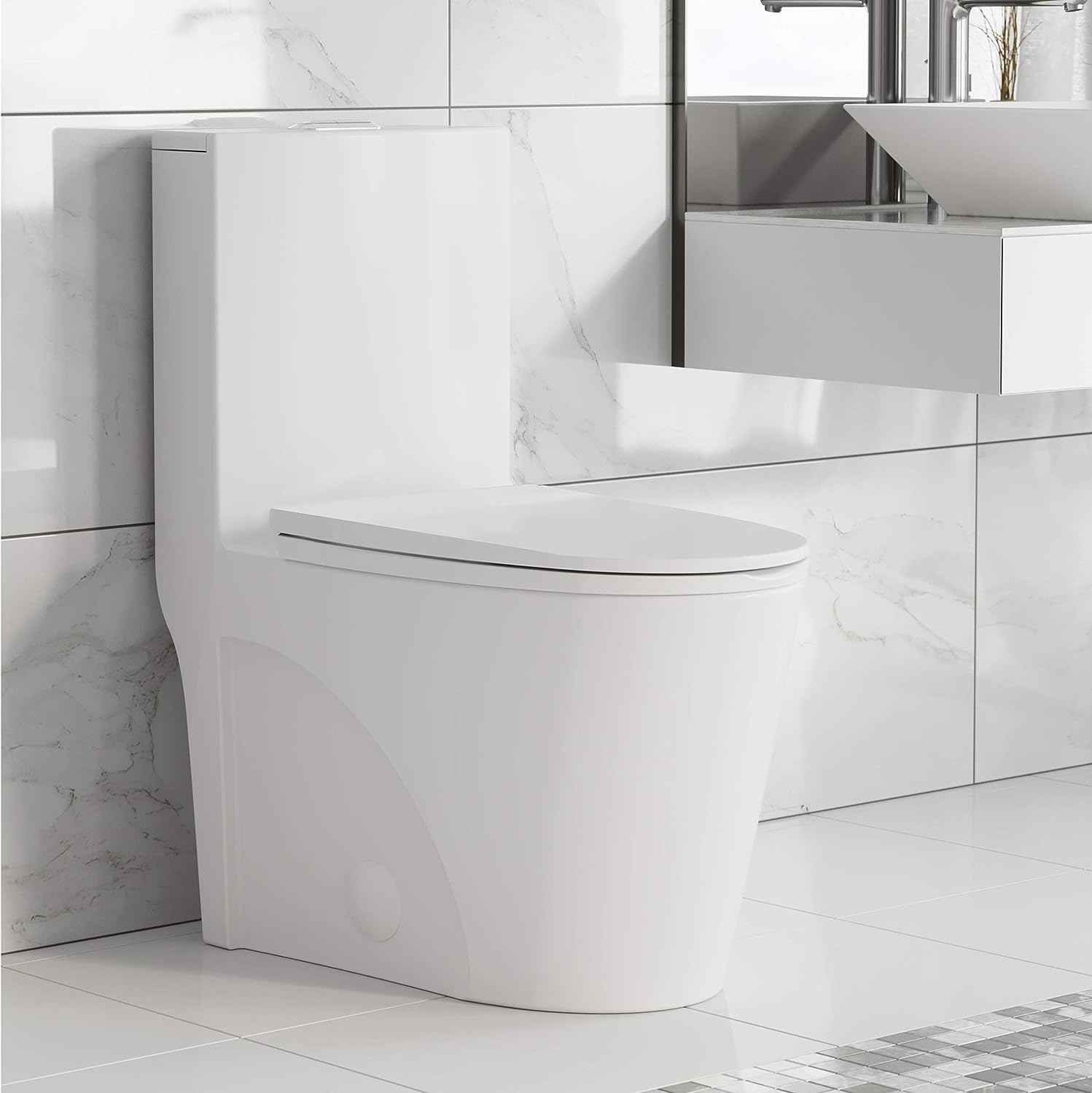 One Piece Toilet with Comfort Chair Seat