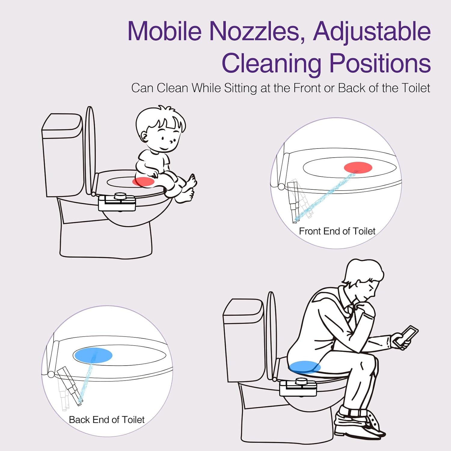 Bidet Attachment for Toilet