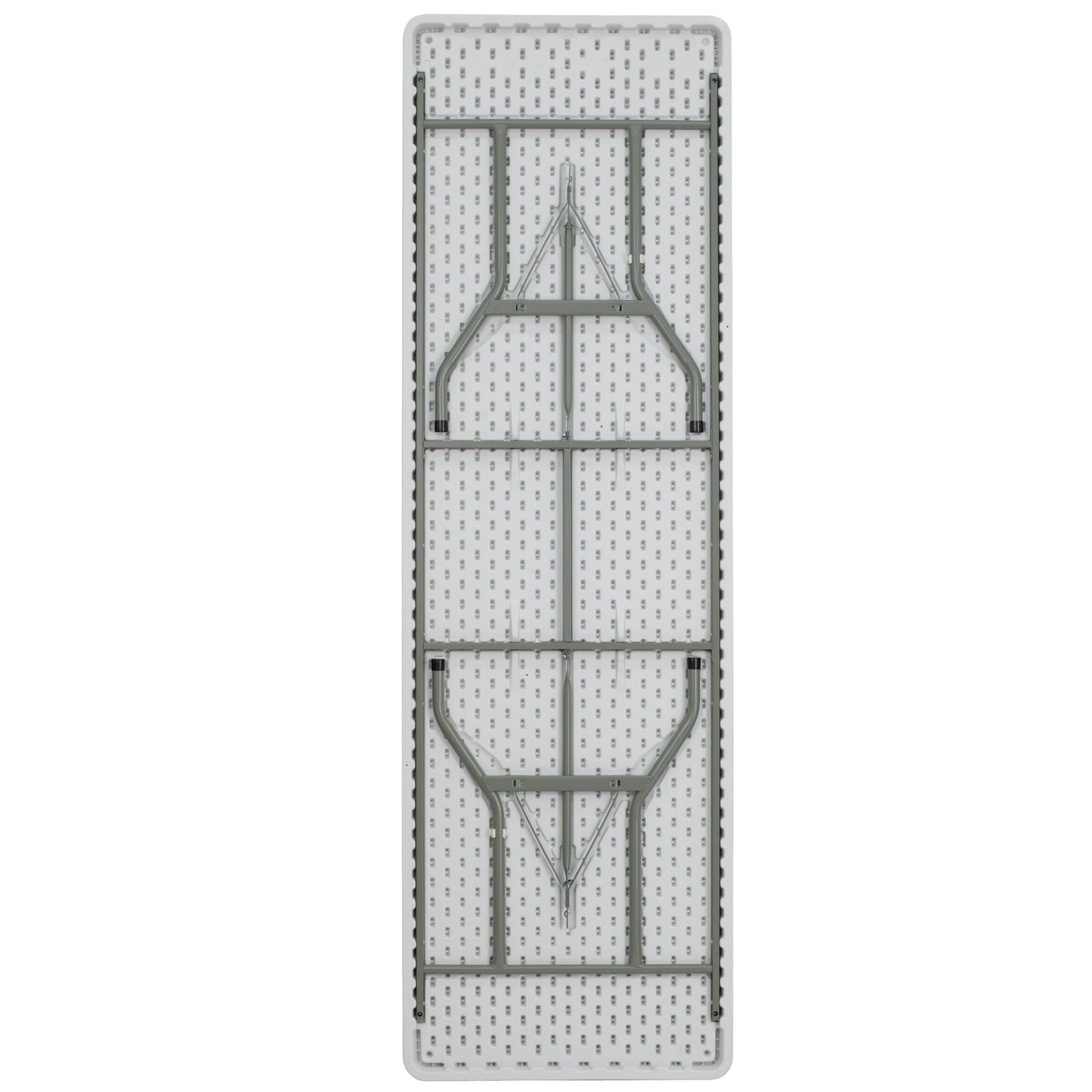 8-Foot Granite White Plastic Folding Table