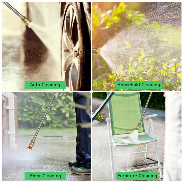 3500PSI Electric High Power Pressure Washer for Car Fence Patio Garden Cleaning