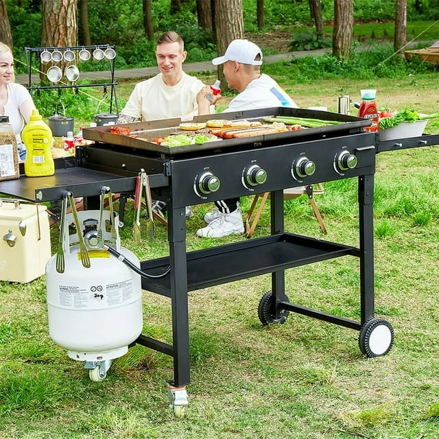 4-Burner 32inch Propane Griddle with Foldable Locking Legs