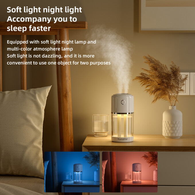 Cool Mist Humidifier Quiet Air Humidifier for Bedroom, Nursery, Office