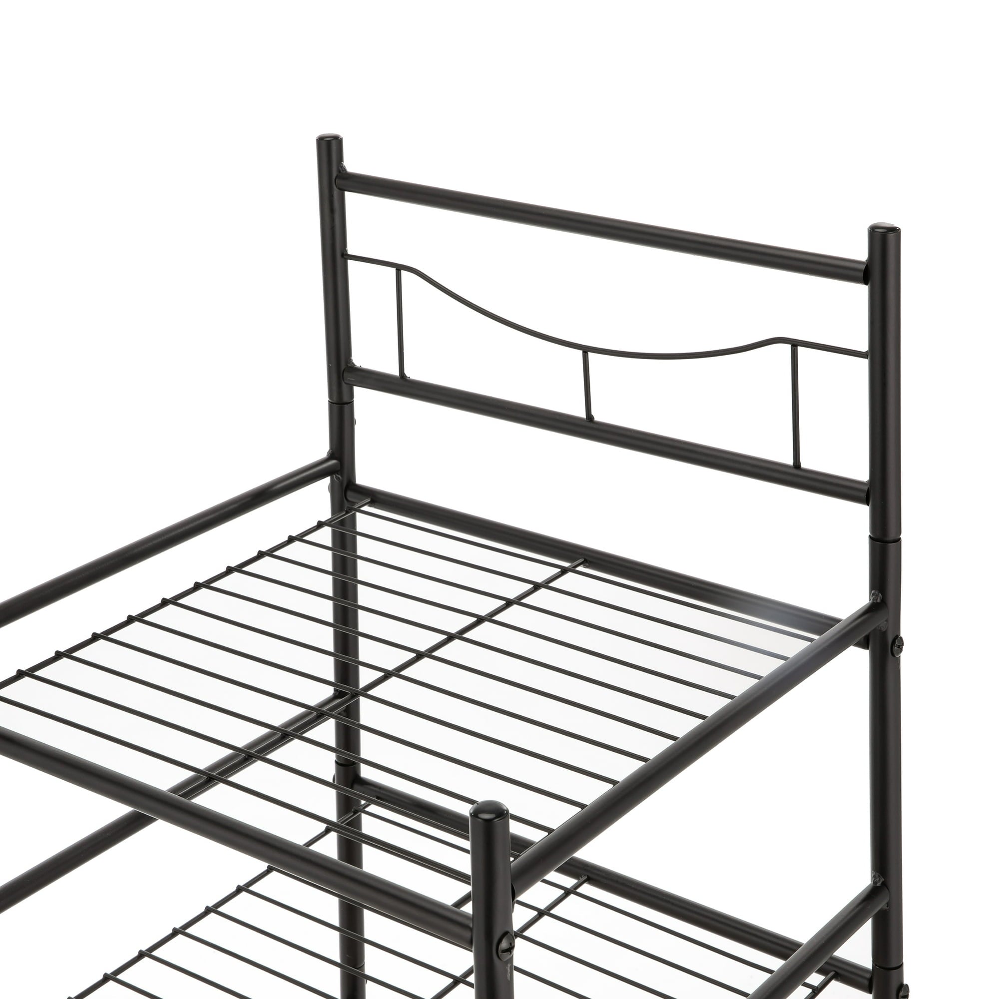 2 Shelves 10 lb. Capacity Steel Storage Shelf Unit with Hamper , Bronze Finish for Adults