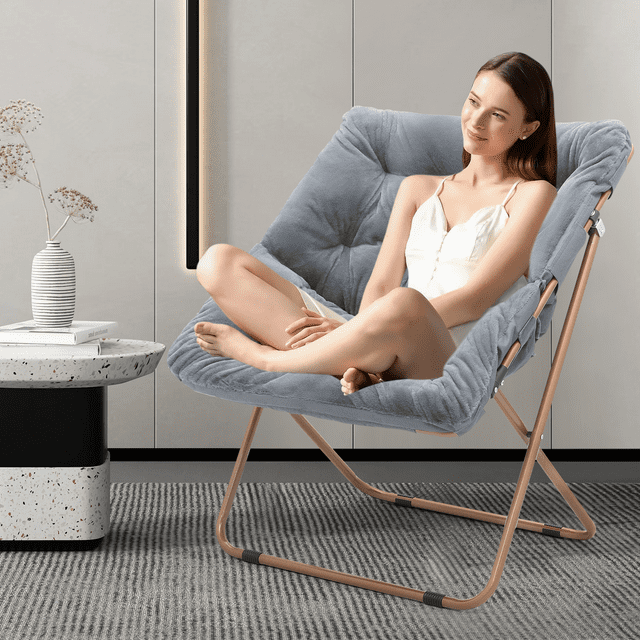 2 Pieces Square Foldable Saucer Chair