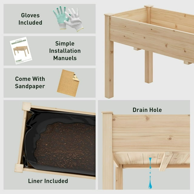 Raised Garden Beds Outdoor 48 X 24in with Legs