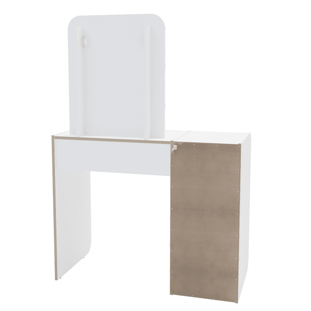 Dalia Modern Lighted Vanity Table, White Finish, for Bedroom