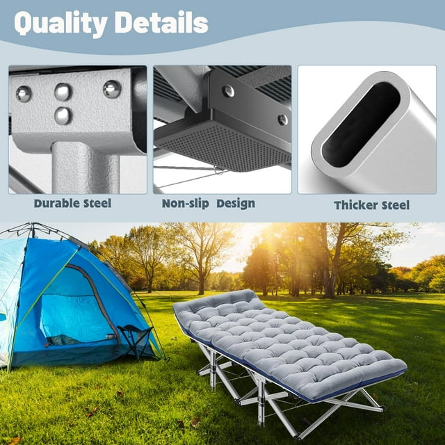 Folding Camping Cot Folding Outdoor Cot with Carry Bag