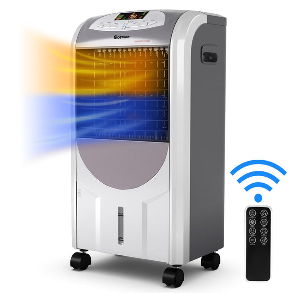 Portable Air Cooler Fan Heater Humidifier with Washable Filter Remote Control