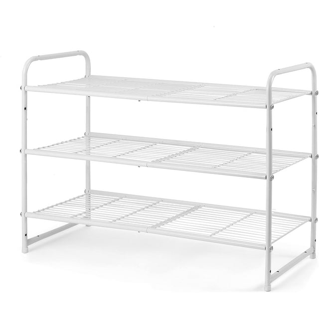 3 Tier Stackable Shoe Rack, Yellow – FENBELI