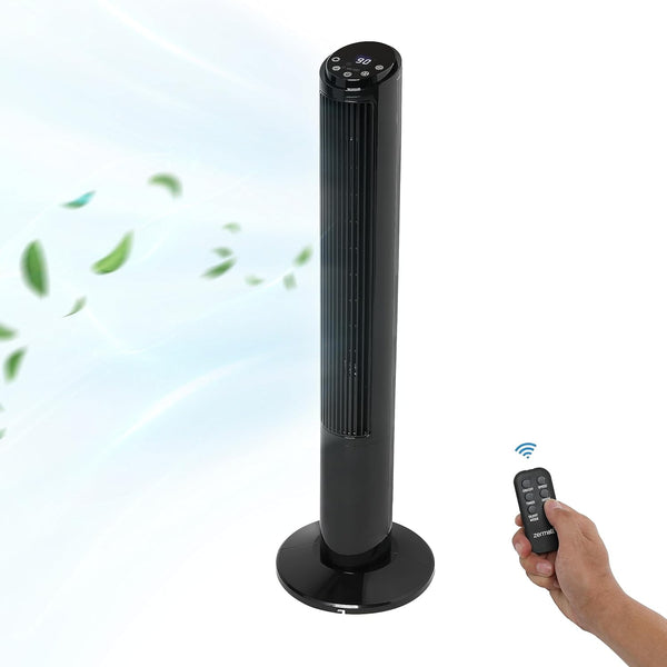 42 Inch Oscillating Tower Fan for Bedroom, 3 Speeds Standing Fan with Remote, Quiet Cooling Fan for Indoors, 15H Timing, 3 Modes,Black