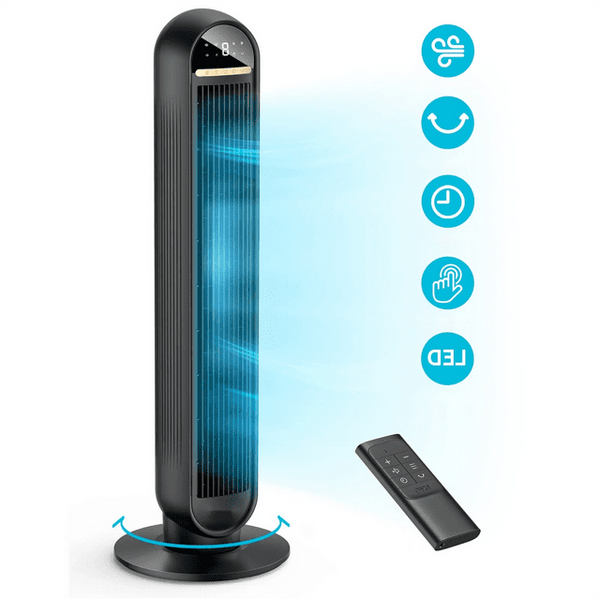 Tower Fans for Home with Remote for Bedroom, Black