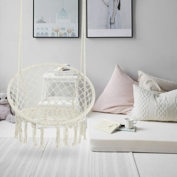 Hammock Chair Macrame Swing Max 330 Lbs Hanging Cotton Rope