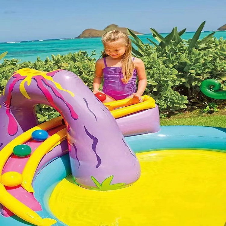 Kids Playing Inflatable Bounce House
