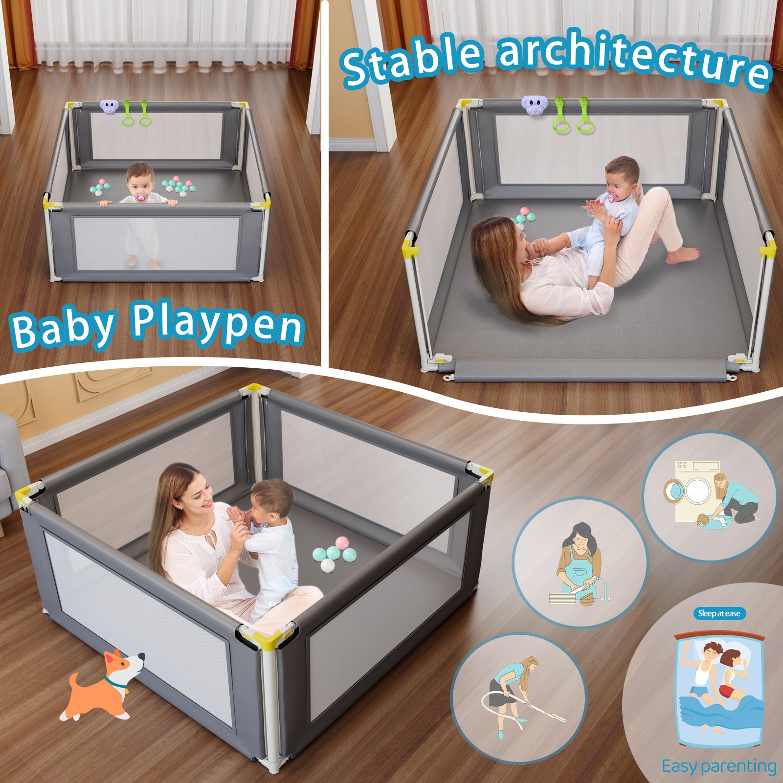 Baby Playpen Large Play Yard Fence