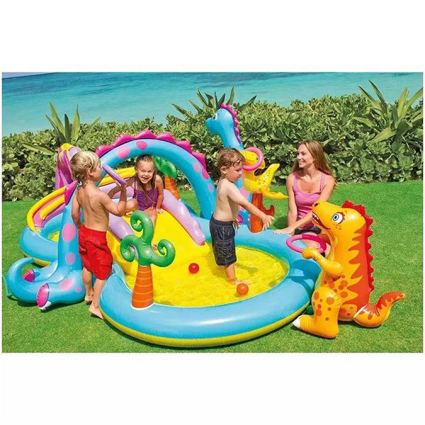 Kids Playing Inflatable Bounce House