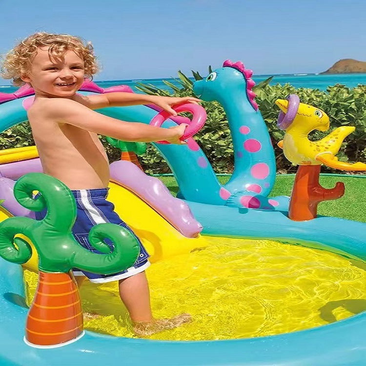 Kids Playing Inflatable Bounce House