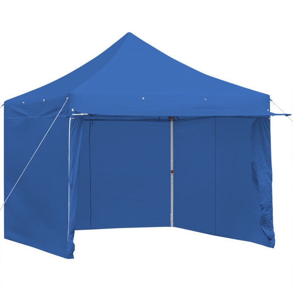 10 x 10 Feet Pop up Gazebo with 5 Removable Zippered Sidewalls and Extended Awning