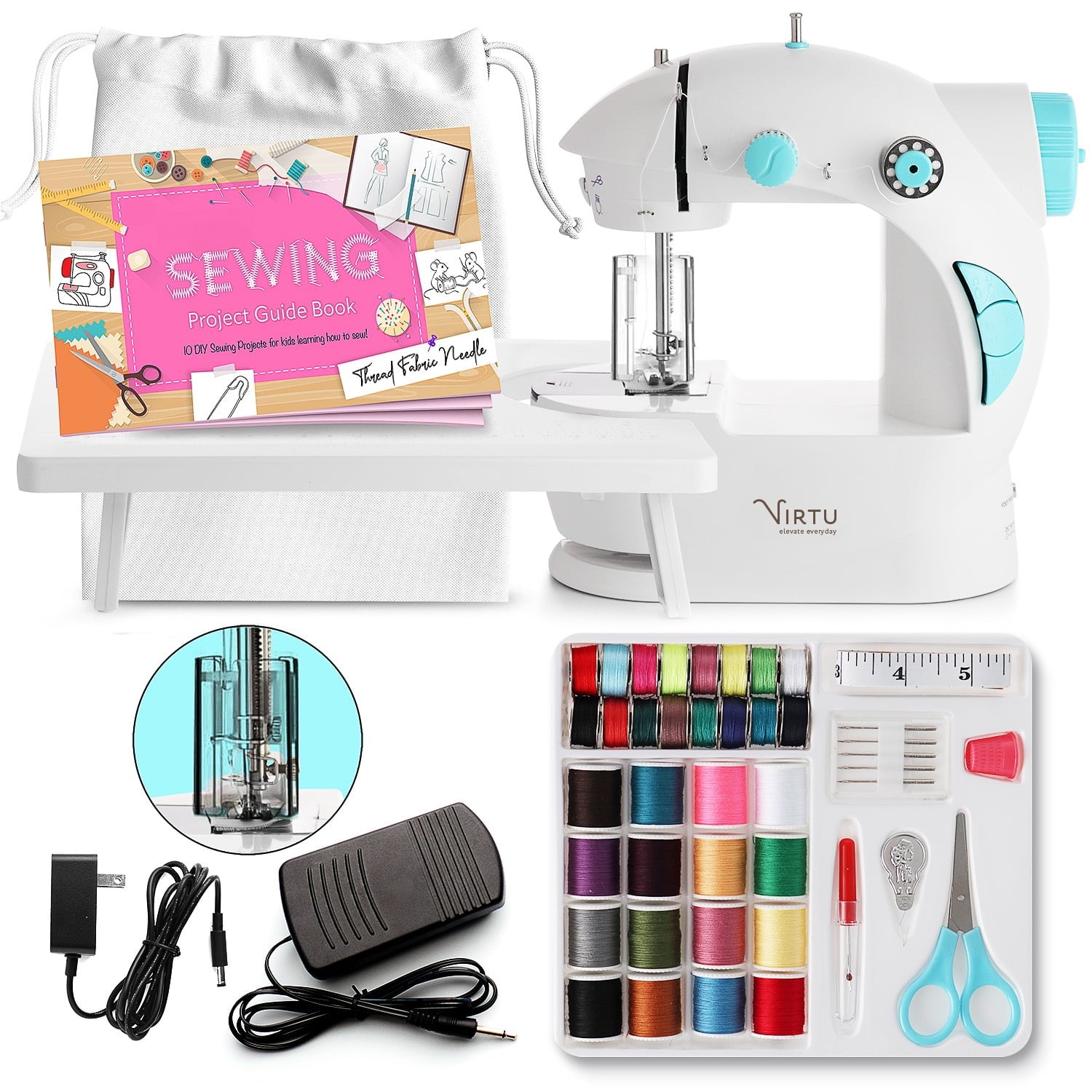 6+ Beginner Sewing Machines Sewing Machine Kit for Beginner, Dual Speed Portable Sewing Machine (4