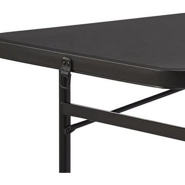 6 Foot Bi Fold Plastic Folding Table, Black