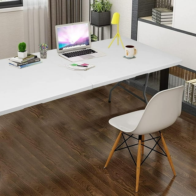 Folding Table 5ft Indoor Outdoor Portable Folding Plastic Table, White