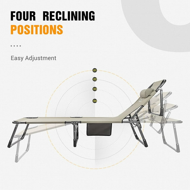 Folding Camping Cot, Lounge Chair, Sleeping Bed