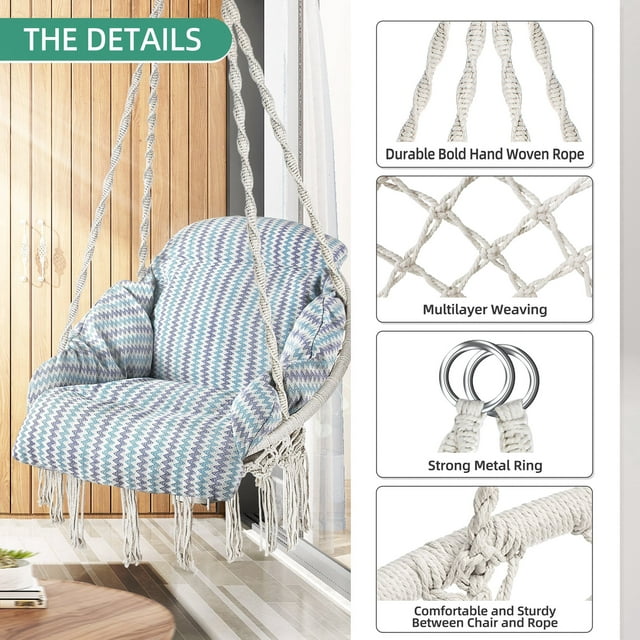 Cotton Macrame Hammock Hanging Chair Swing chair