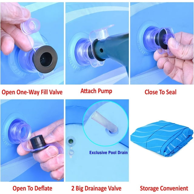 Inflatable Pool for Kids and Adults with Pump