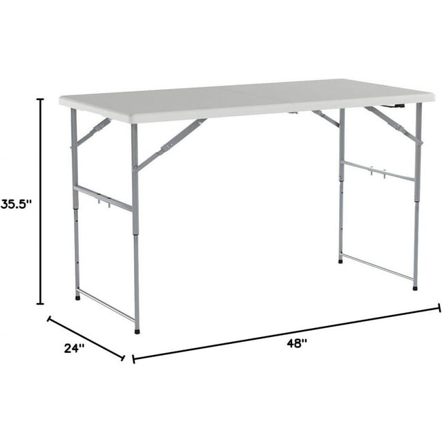 Multipurpose Rectangle Table 4ft Long, White