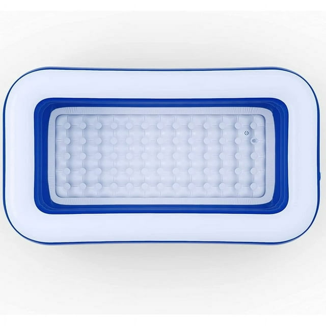 10-Foot Rectangular Inflatable Family Pool, Blue, Ages 6 and Up, Unisex