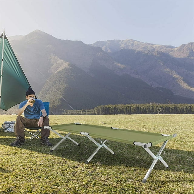 Camp Bed, Portable Folding Camping Cot for Adults