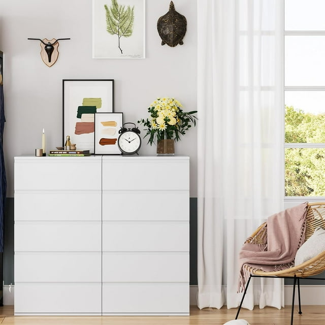 White Dresser 5 Drawer Dresser