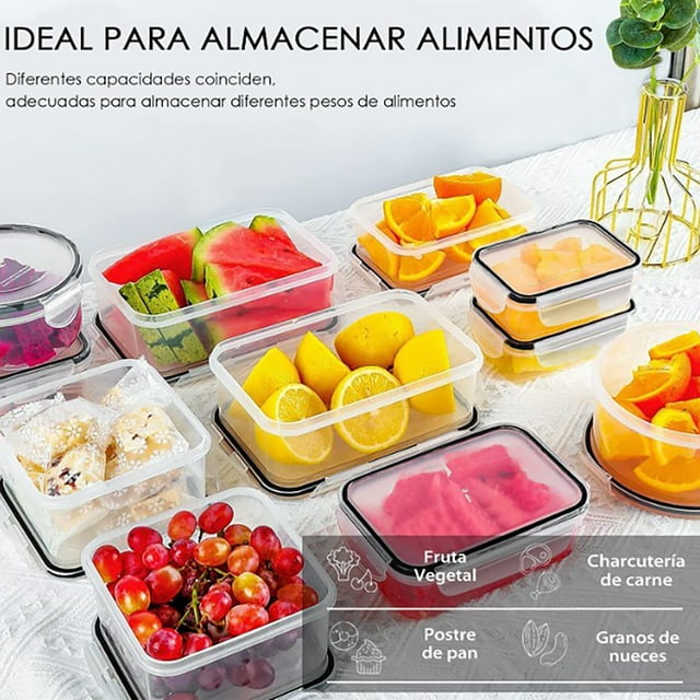24 Pcs Airtight Food Storage Container Set - BPA Free Clear Plastic Kitchen and Pantry Organization Meal Prep Lunch Container with Marker Labels