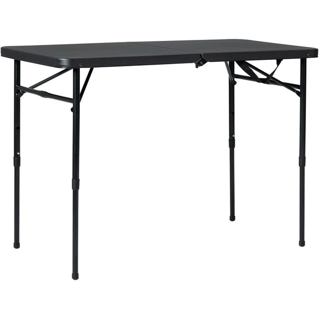 Plastic Adjustable Height Fold in Half Folding Table