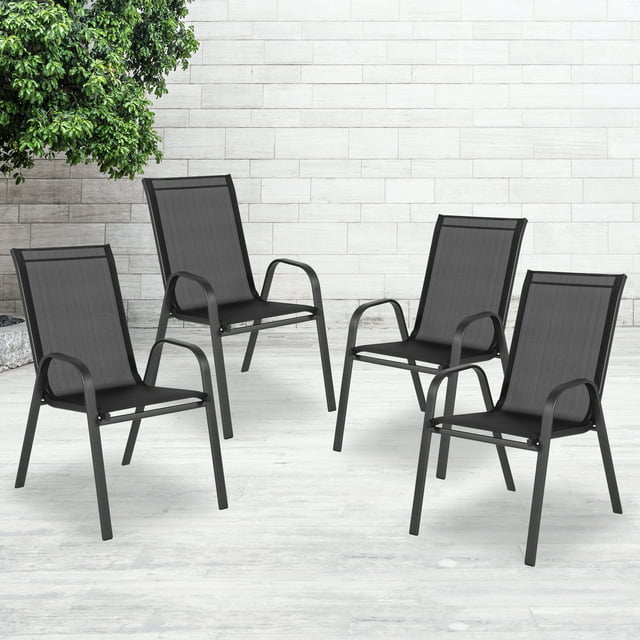 Brazos Series Outdoor Stackable Patio Chairs