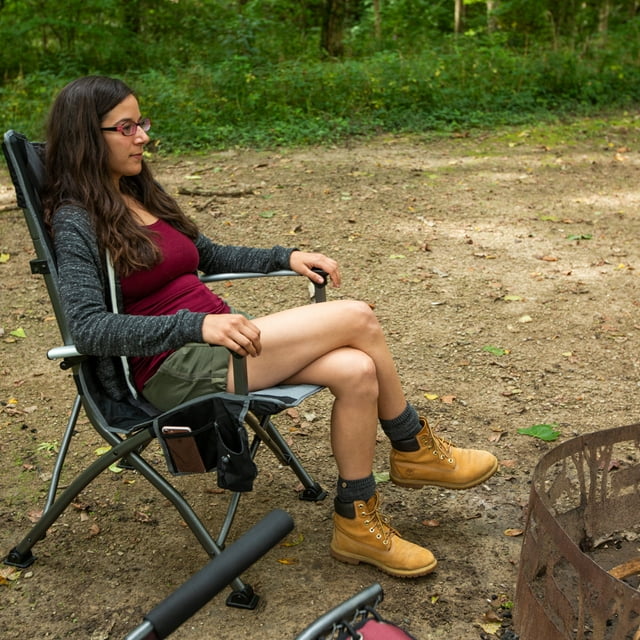 High Back Camping Chair, Black