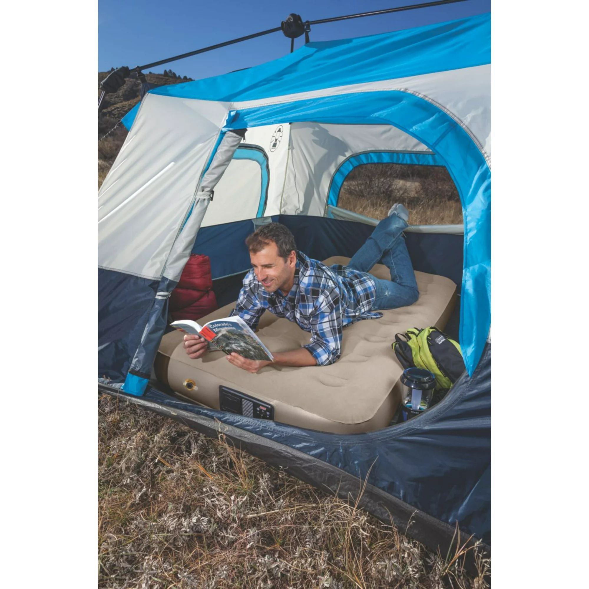 Extra-High Airbed with 4D Built-in Pump, Twin